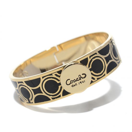 Coach Linked Signature C Black Bracelets AKU - Click Image to Close